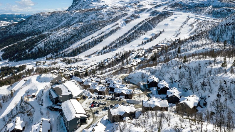 Boende p fjllsidan av Hemsedal skisenter